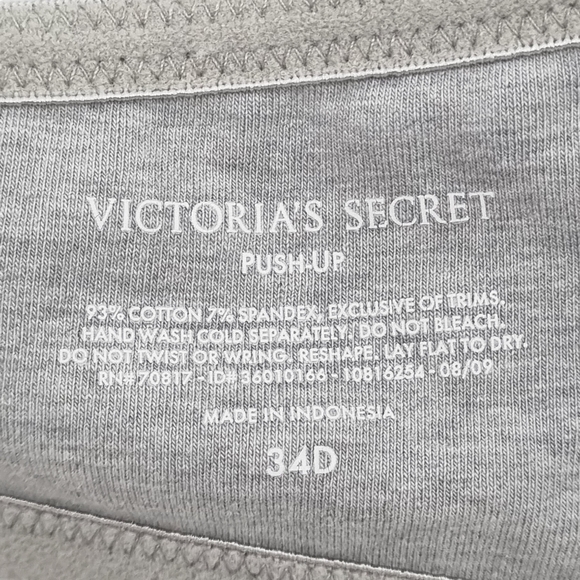 Victoria Secret Womens Gray Push Up Bra Size 34D - Picture 13 of 13